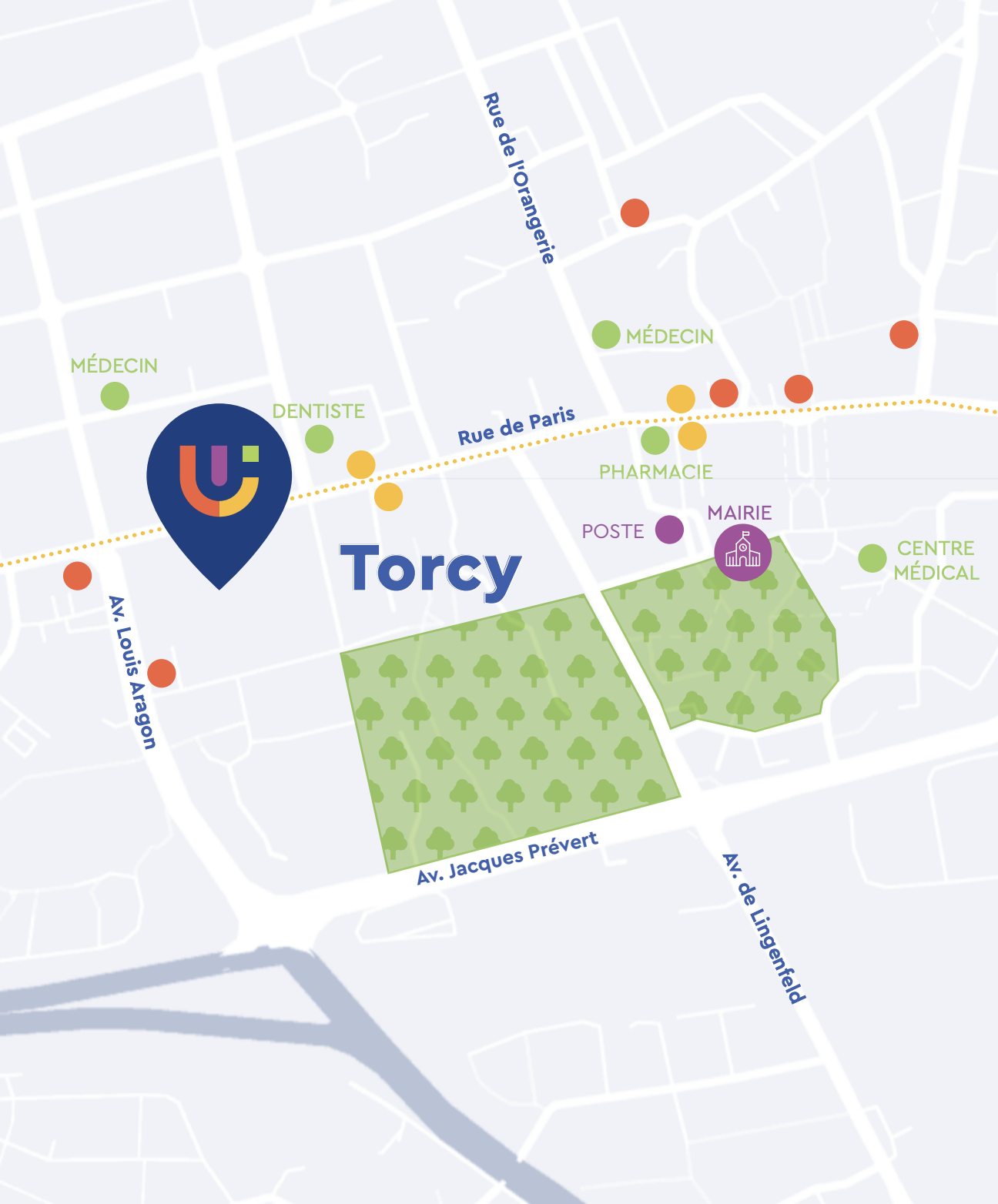 Carte Torcy à proximité